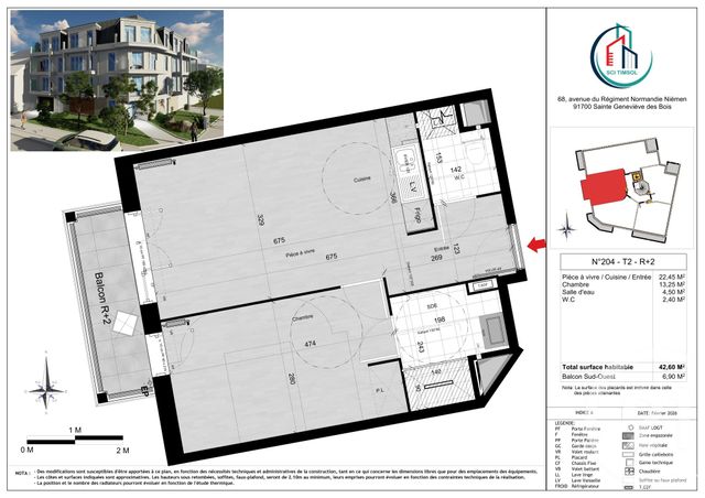 Appartement F2 à vendre - 2 pièces - 42.6 m2 - STE GENEVIEVE DES BOIS - 91 - ILE-DE-FRANCE - Century 21 Agence De La Poste